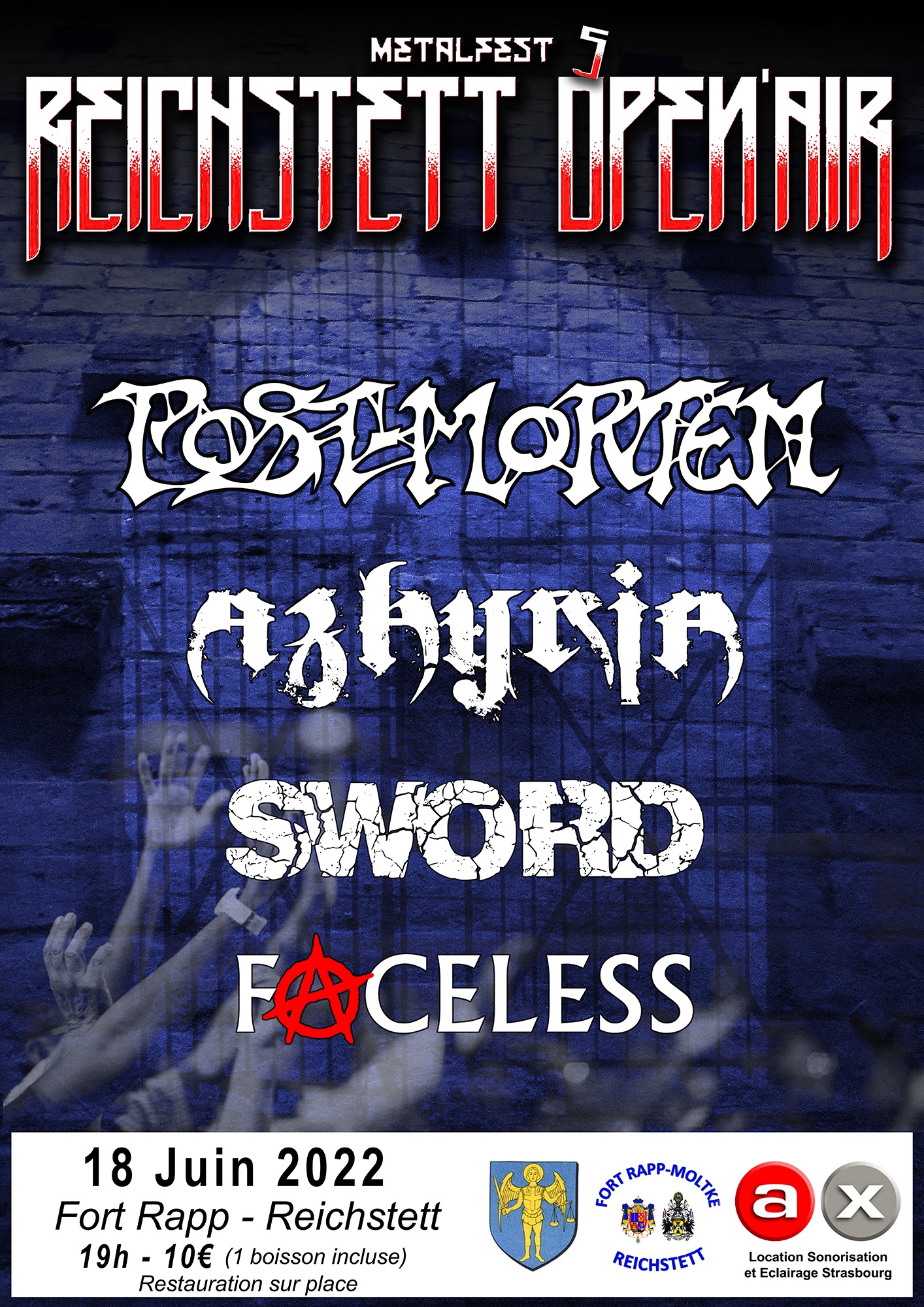 Affiche du Festival de Metal Reichstett MetalFest V - 2022