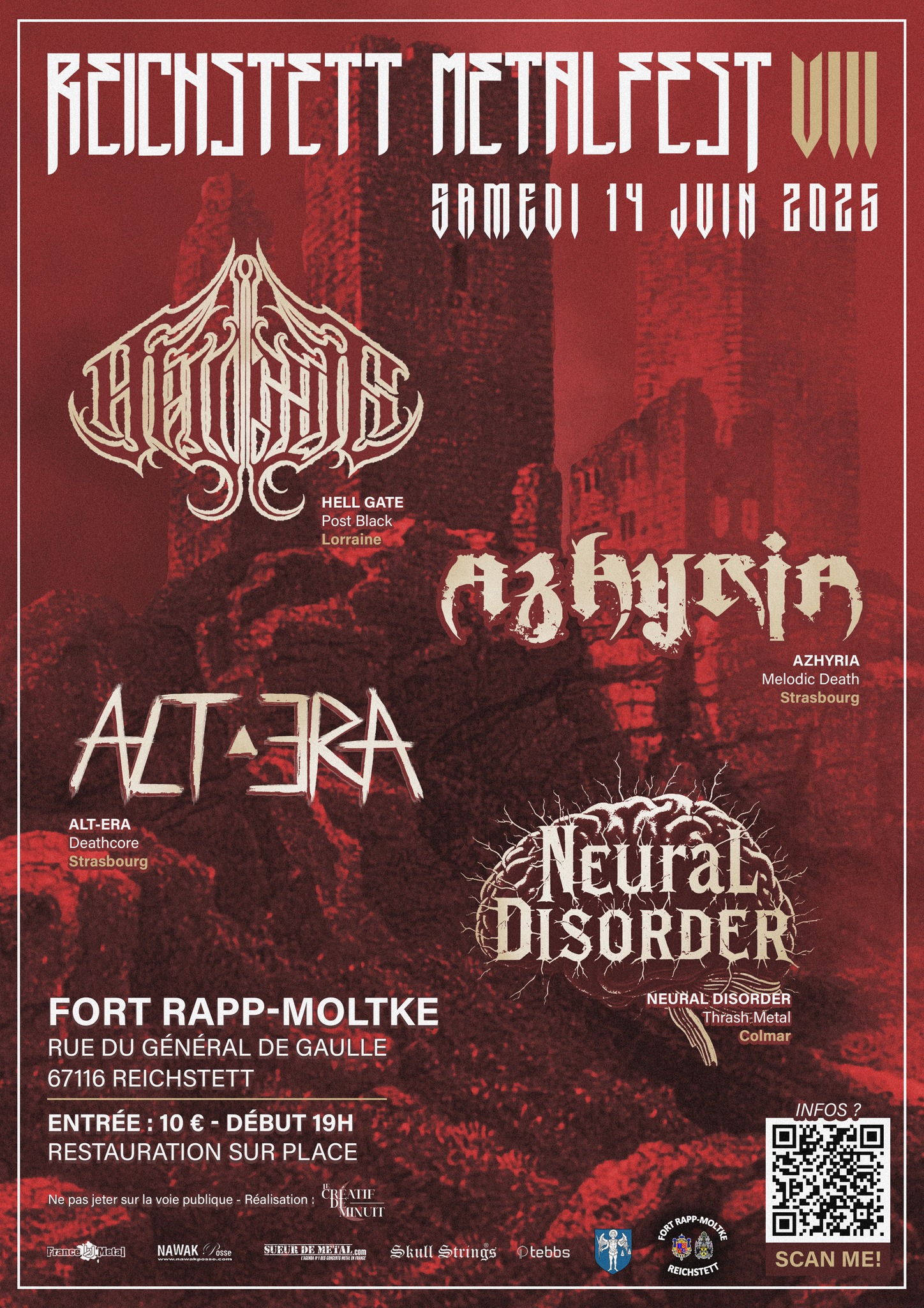 Affiche du Festival de Metal Reichstett MetalFest VIII - 2025