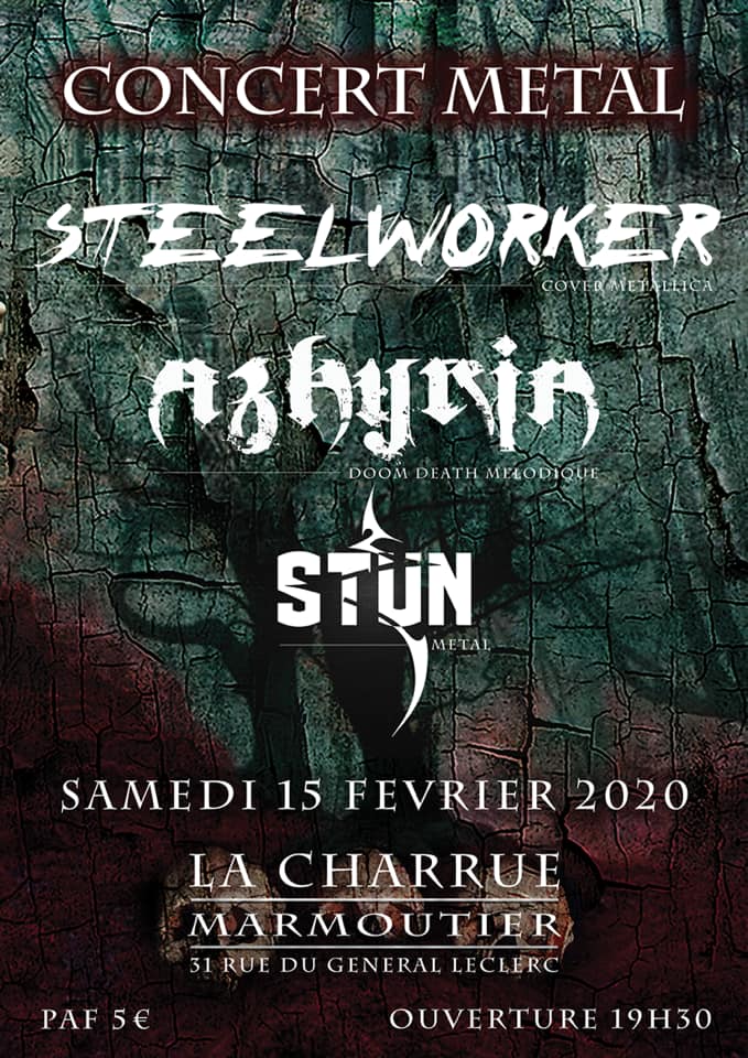 Affiche du concert à La Charrue à Marmoutier le 15 février 2020