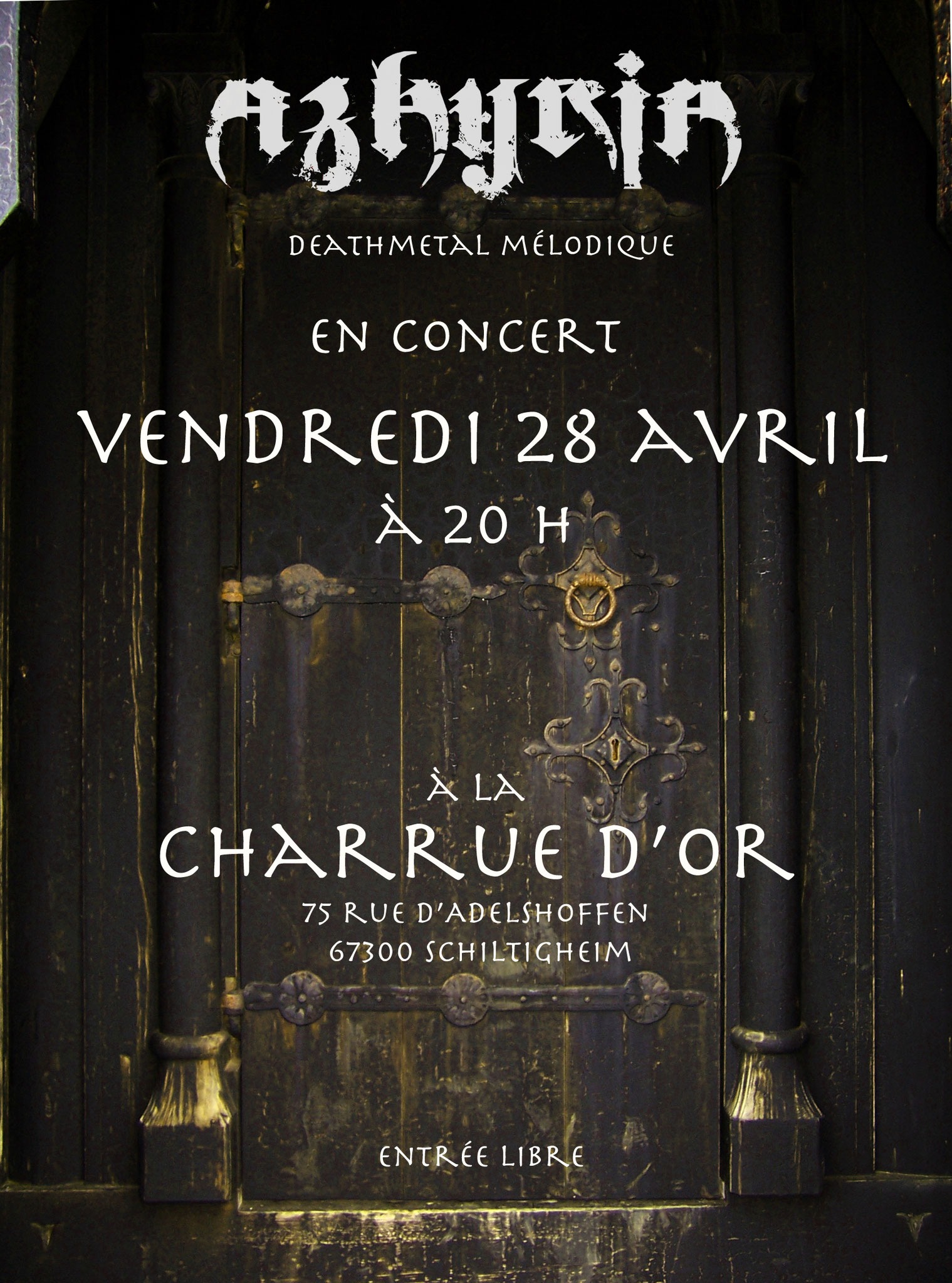 Affiche du concert à La Charrue D'Or 2017